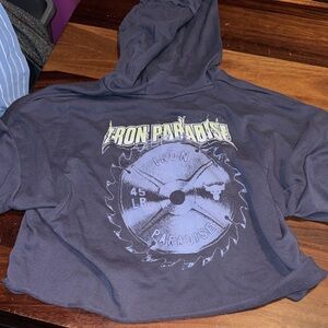 Under Armour Blue Hoodie with Bull Graphic